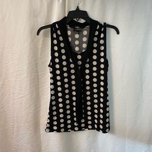 Black and White Polkadot Tank